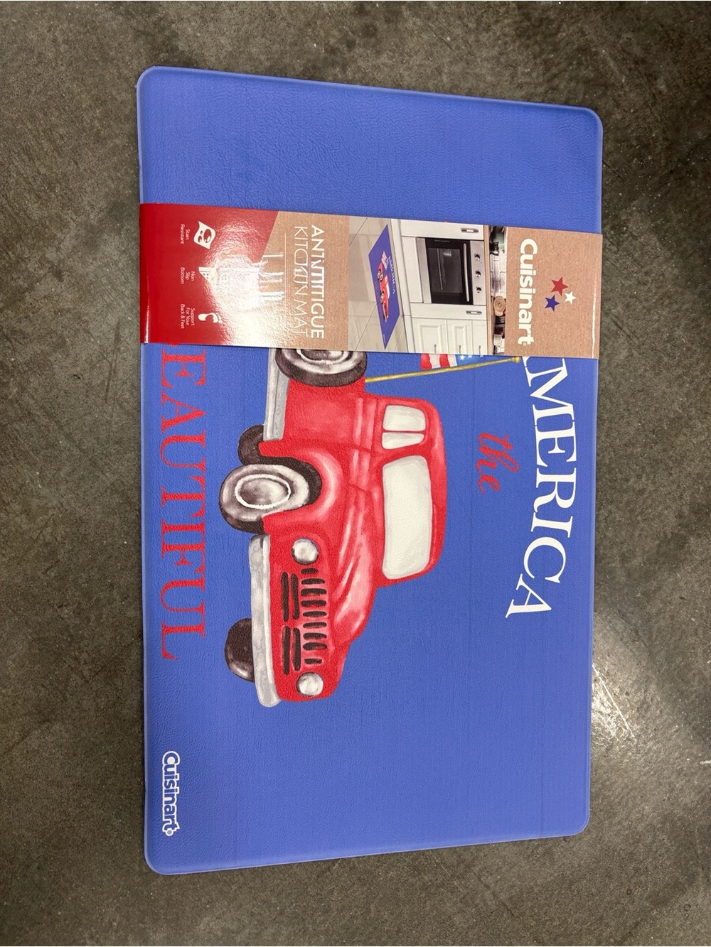 Cuisinart America The Beautiful anti fatigue Kitchen Mat Vintage Truck 18x30